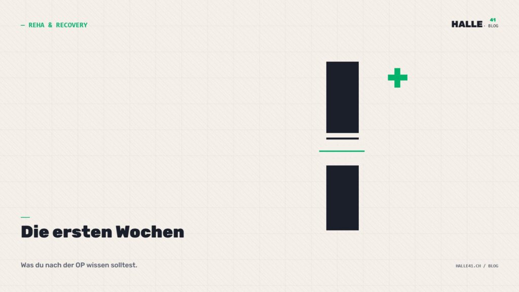 Von der passiven möglichst rasch zur aktiven Therapie. Eine Patientin an Stöcken wird von einer Physiotherapeutin begleitet.